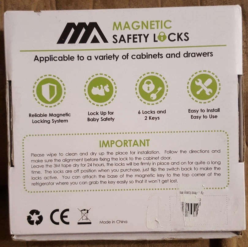 Adoric Magnetic Cabinet Locks, Baby Proofing Safety Locks