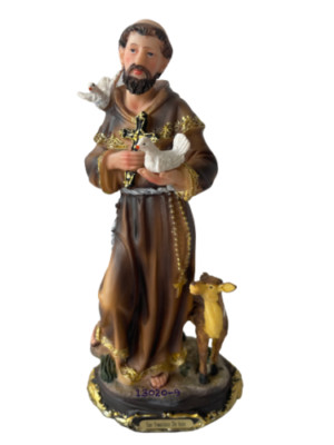 San Francisco De Asis  9'' Francis Of Assisi  13020 Religious  Statue