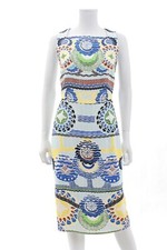 Peter Pilotto Sleeveless Wave Printed Stretch-Crepe Dress / Multi