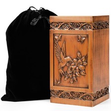 Large Wooden Urns for Human Ashes Adult Man,Decorative Urns for Mom Dad,Crema...