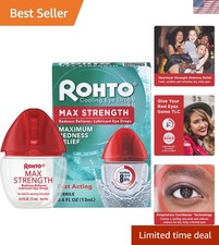 Max Strength Lubricating Eye Drops - Fast Relief for Red, Dry, Itchy Eyes, 0....