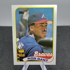 1989 Topps #296 Ron Gant Atlanta Braves All Star Rookie Cup Baseball Card. rookie card picture