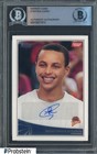 Stephen Curry Signed 2009 Topps REPRINT Card #321 Warriors BGS BAS AUTO