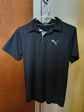 Womens weathered black Puma golf polo size M ...