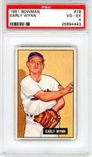 1951 Bowman Early Wynn #78 PSA 4
