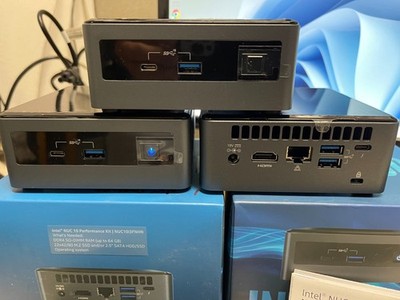 Lot of 2 - Intel NUC10i3FNH i3-10110u/8GB RAM/500GB M.2 SSD/Win 11
