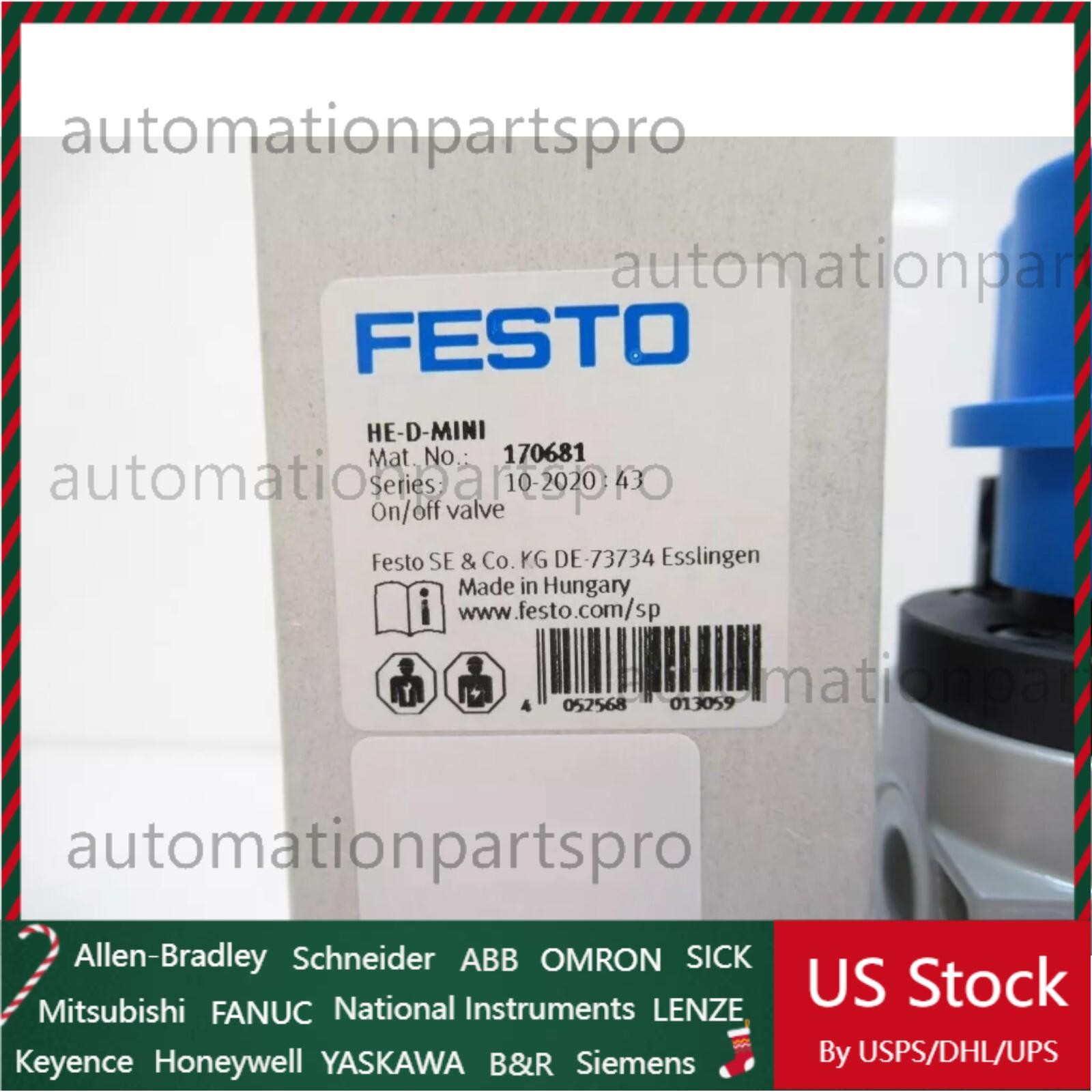 New Festo  170681 HE-D-MINI Shut off valve