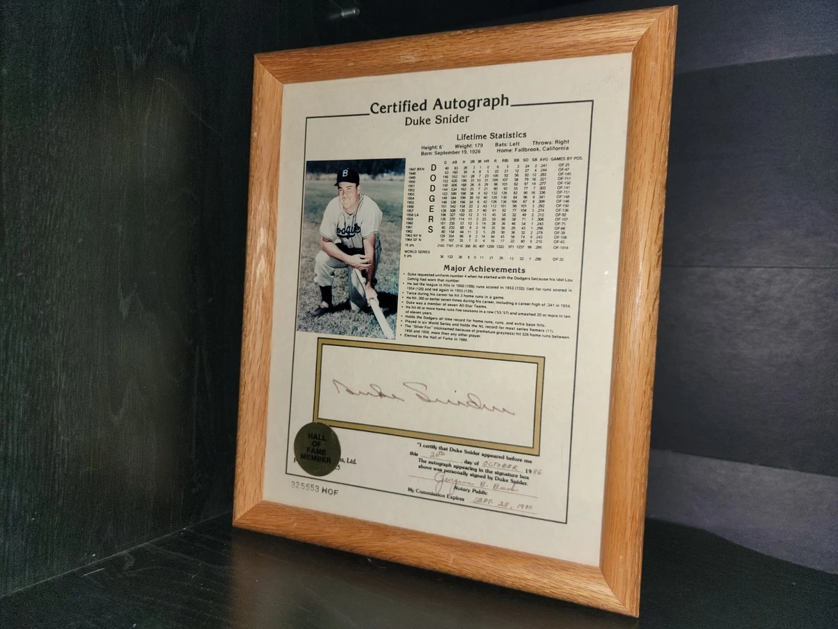 25+ Duke Snider MLB Original Autographed Photos for sale | Updated