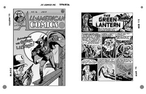Sheldon Moldoff All-American #16 Green Lantern Cover & Pg 1 Large Production Art