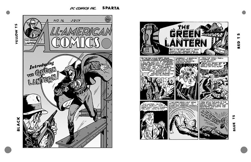 Sheldon Moldoff All-American #16 Green Lantern Cover & Pg 1 Large Production Art