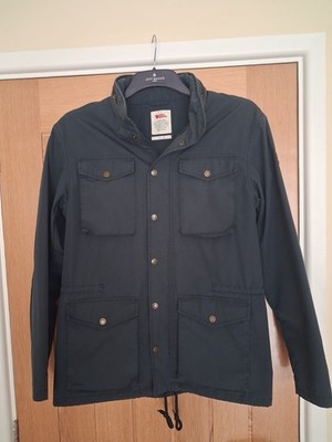 ORIGINAL FJÄLLRÄVEN GREENLAND WAX MARINEBLAU MEDIUM KAPUZENJACKE MANTEL P2P 24'' 