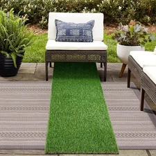 2X6 FT Artificial Turf Grass Runner Rug for Dogs, Thick Realistic Fake Grass for