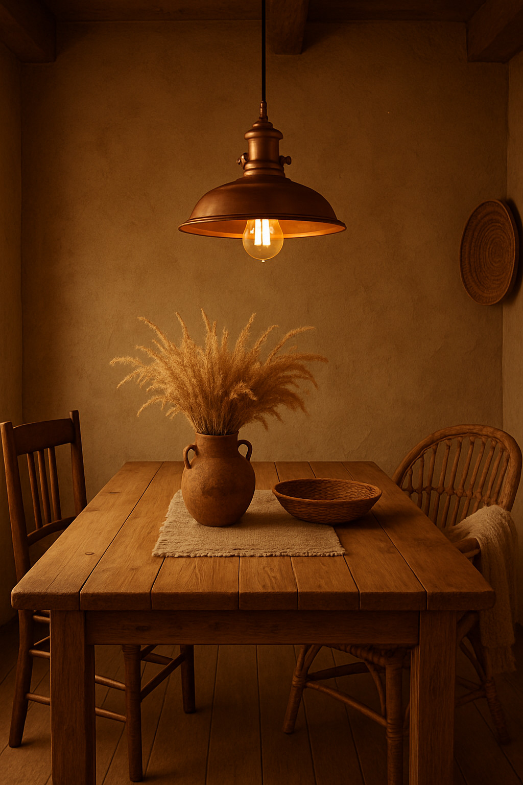 11" Adjustable Iron Industrial Rustic LED Pendant Light with Copper Finish – Dim