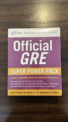 BRAND NEW Official GRE Super Power Pack ETS 3 Book Set Guide Quant Verbal