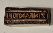 Vintage 1950’s  Era Printing Letterpress Printers Block: Zinfandel