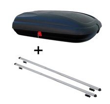 Dachbox BA320L carbonlook+Dachträger RAPID für für VW Golf VI 5K Plus 5Tür 08-12