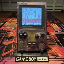 Gameboy Pocket With IPS Q5 Hispeedido Screen - Clear Purple