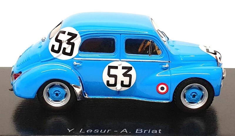 Spark 1/43 Scale S5225 - Renault 4cv 1063 #53 24H Le Mans 1952 - Blue - Image 3 of 4