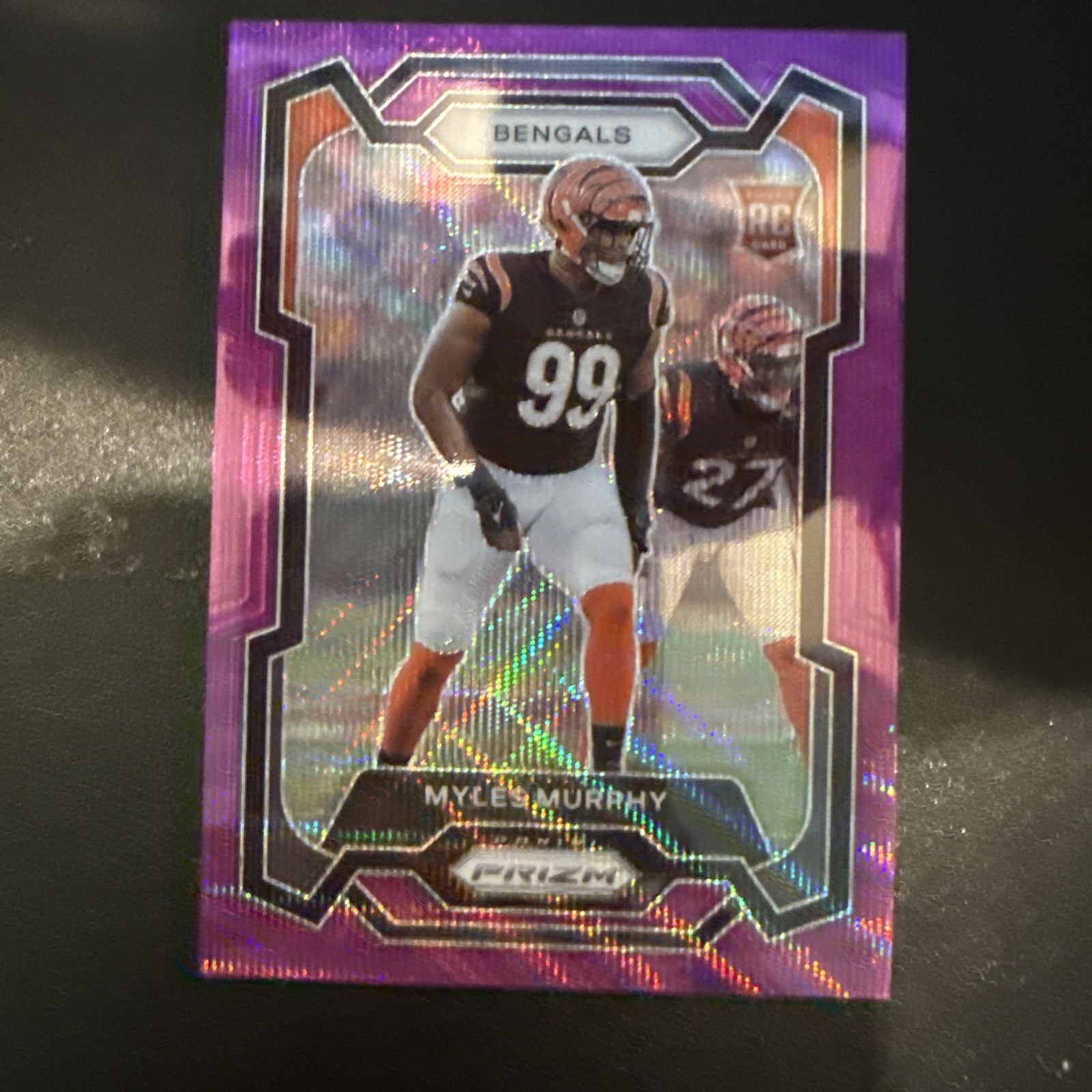 2023 Panini Prizm #320 Myles Murphy - Purple Wave Prizm 77/99 RC