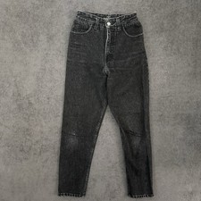 Vintage GUESS by Georges Marciano Black High-Waisted Tapered Jeans Sz 26 USA