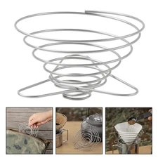 2 Pcs Portable Coffee Powder Filter Cup Stainless Steel Dripper Rack