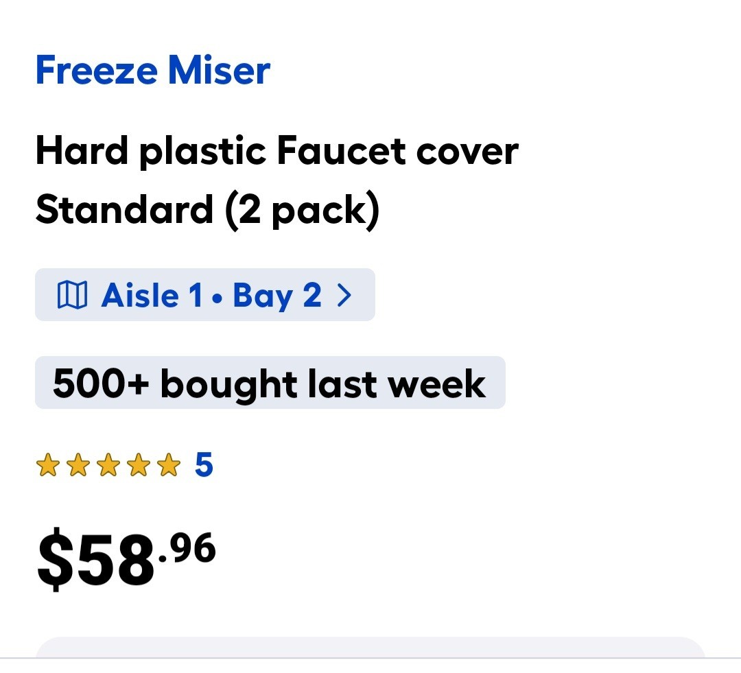 Freeze Miser 4 Pk *new* Faucet Freeze Protection MSRP $98