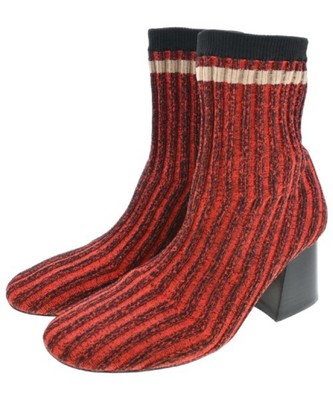 CELINE Boots Women's Size 35.5 Red