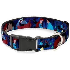 Plastic Clip Collar The Little Mermaid Ariel  Eric Boat Scenes NARROW-Small 7-8