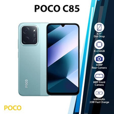 New Xiaomi POCO C85 4G 8GB+256GB 50MP HDR DualSIM Android Mobile Phone Unlocked