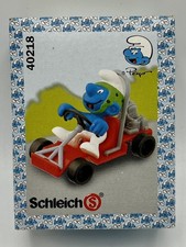 Figurine Schtroumpf karting - Schleich Peyo 40218 - 1994 - Neuf