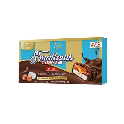 ChocZero Milk Chocolate Caramel & Marshmallow Candy Bars, No Added Sugar, High