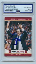 Erik Spoelstra Signed Autographed 2012-13 NBA Hoops Card #163 Heat Psa/Dna Slab