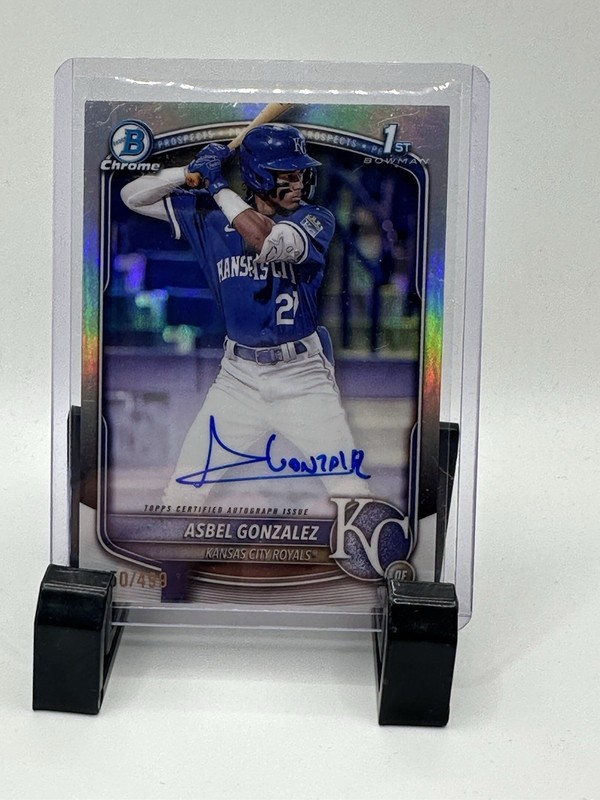 2025 Bowman Chrome - Prospect Auto Asbel Gonzalez #CPA-AG Refractor /499 (AU,RC)