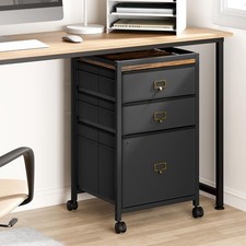 File Cabinet Under Desk Filing Storage Cabinets with 3 Drawers Lockable Wheels