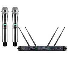 2 Silver KSM8 Wireless Microphone System K8 Metal Handheld Karaoke Stage Sing