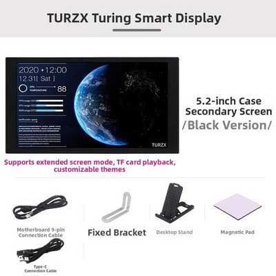TURZX 5 2 Zoll tragbarer IPS Sekundärbildschirm 1280 x 800 LCD für Windows