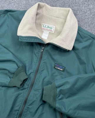 Vintage LL Bean 3 Season Bomber Jacket Mens L Fleece Lined 