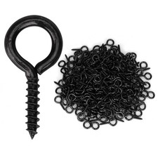 Eye Screws 0.59 Inch Small Screw Eyes Hooks Heavy Duty Hardware Black 300P