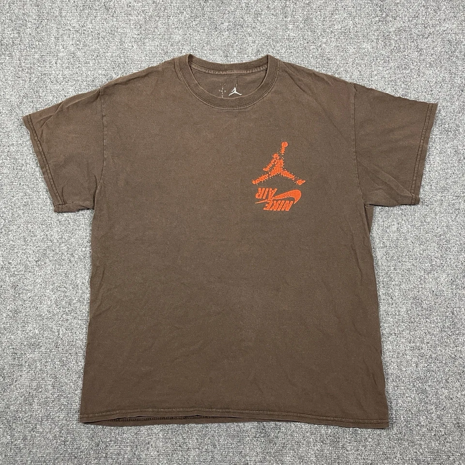 Camiseta Travis Scott x Jordan Cactus Jack Highest marrom masculina tamanho grande 0789 - Imagem 2 de 4
