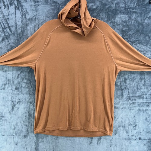 Free Fly Lightweight Elevate Bamboo Hoodie Mens Large Rust Stretch Comfy Soft - Picture 6 of 15
