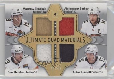 2022 Upper Deck Ultimate Collection 76/99 Matthew Tkachuk Aleksander Barkov n7r