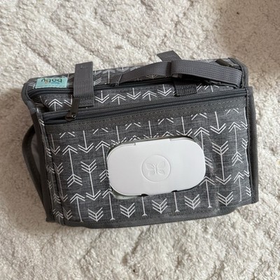 Boppy Gray Arrow Portable Padded Baby Changing Pad with Storage Pockets