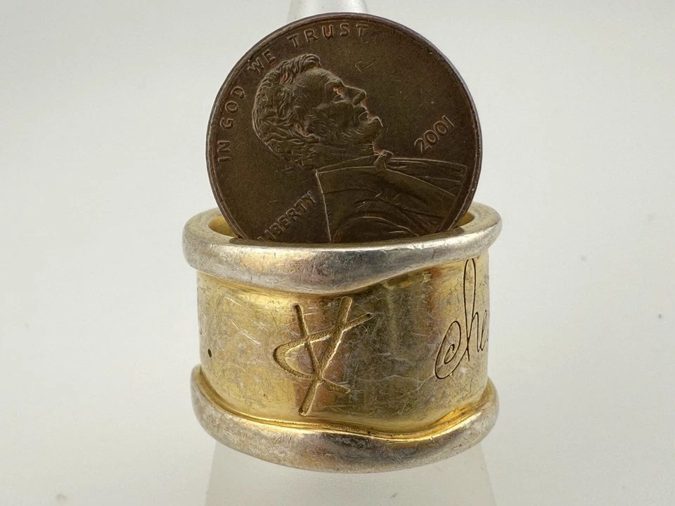 BANDA DE CIGARROS MILOR SHAWN VERMEIL PLATA 925 HEAR MY SOUL TALK TALLA 9,5 K99B Foto 2 de 4