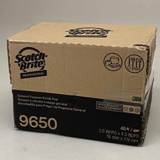 SCOTCH BRITE 40 Sponges, 1 Box 3M General Purpose Scrub Pad 3.0"x4.5" Green 96