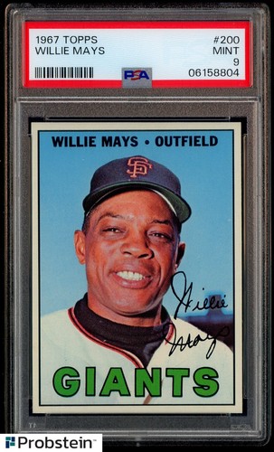 1967 Topps #200 Willie Mays San Francisco Giants HOF PSA 9 MINT