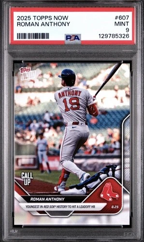 2025 Topps Now Roman Anthony #607 RC CALL-UP  PR /2453 PSA 9 MINT