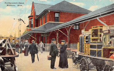 #ad #ad GENUINE ANTIQUE PC 1911 NORTHWESTERN DEPOT MANKATO MN $3.00