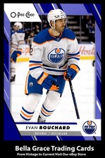2023-24 O-Pee-Chee Evan Bouchard #425 Edmonton Oilers Blue Border NHL Hockey 