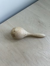 Wooden Maraca Rattle Natural Wood Toy Instrument 6 Montessori Style