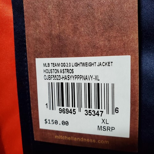 Houston Astros Jacket Mens XL Navy Orange MLB Baseball Cooperstown Throwback - Picture 6 of 11